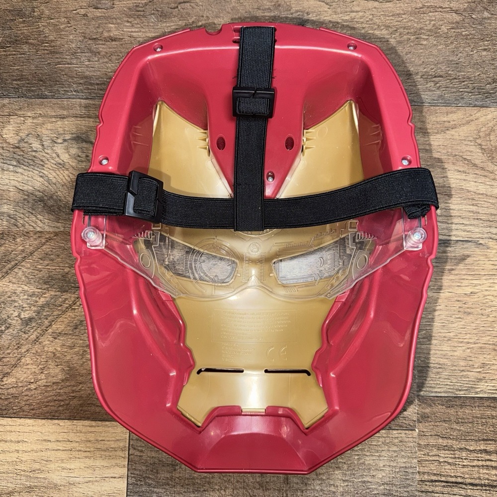 Hasbro Iron Man Mask Kids One Size Red Gold Light Up Eyes Sound E6502 - Picture 3 of 5